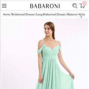 Babaroni Mint Dress size 0, hem altered for 5’5”